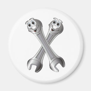 Cartoon Wrenches Magnet