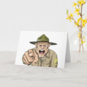 Cartoon wütend bohren sergeant schreien karte (Gelbe Blume)