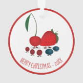 Cartoon Year Berry Christmas Ornament (Rückseite)
