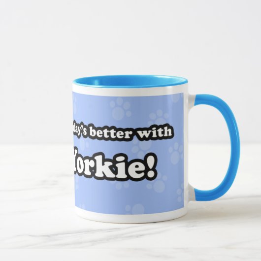 Cartoon Yorkie Tasse (Rechts)