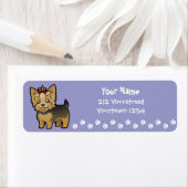 Cartoon Yorkshire Terrier (kurze Haare mit Bogen) (Insitu)