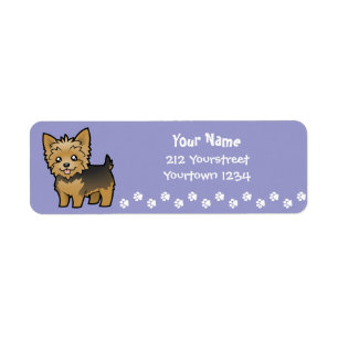 Cartoon-Yorkshire-Terrier (kurzes Haar kein Bogen)