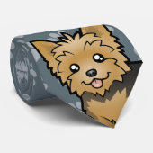 Cartoon-Yorkshire-Terrier (kurzes Haar kein Bogen) Krawatte (Gerollt)