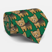 Cartoon-Yorkshire-Terrier (kurzes Haar kein Bogen) Krawatte (Gerollt)