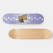Cartoon-Yorkshire-Terrier (kurzes Haar kein Bogen) Skateboard (Horizontal)