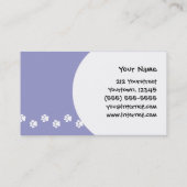 Cartoon-Yorkshire-Terrier (kurzes Haar mit Bogen) Visitenkarte (Rückseite)