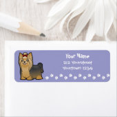 Cartoon Yorkshire Terrier (Langhaar mit Bogen) (Insitu)
