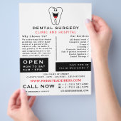 Cartoon-Zahnstoffillogos, Zahntechnik, Zahnarztwer Flyer (Hand)