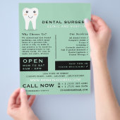 Cartoon-Zahnstoffillogos, Zahntechnik, Zahnarztwer Flyer (Hand)