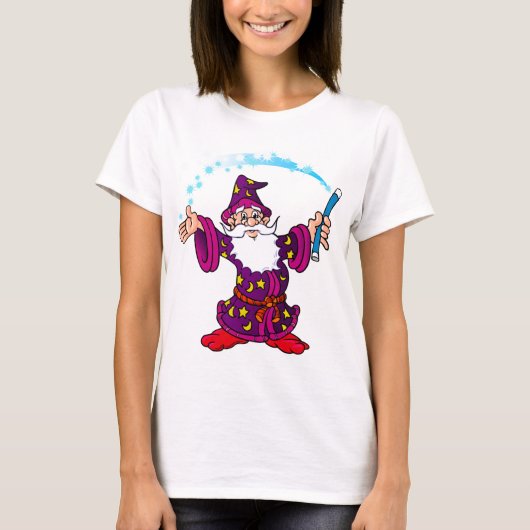 Cartoon-Zauberer T-Shirt (Vorderseite)