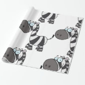 Cartoon Zebra Geschenkpapier (Ungerollt)