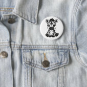Cartoon Zebra Illustration Button (Beispiel)