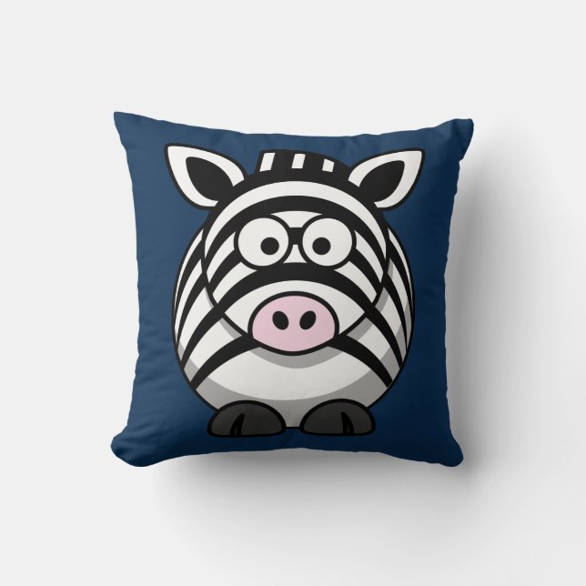Cartoon Zebra Kissen (Vorderseite)