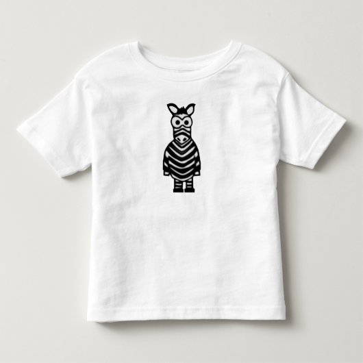Cartoon Zebra Kleinkind T-shirt (Vorderseite)