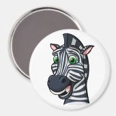 Cartoon Zebra Magnet (Vorderseite/Rückseite)
