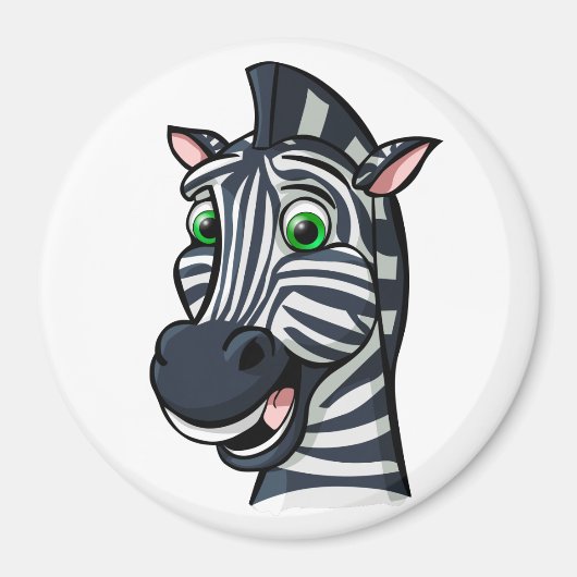 Cartoon Zebra Magnet (Vorne)