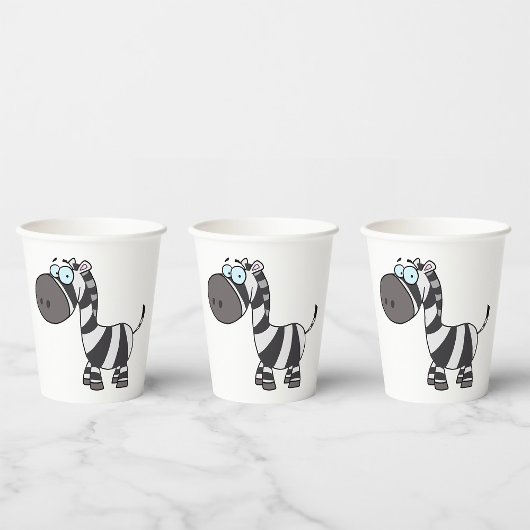Cartoon Zebra Pappbecher