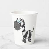 Cartoon Zebra Pappbecher (Vorderseite)