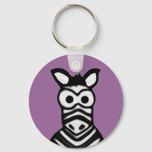 Cartoon Zebra Schlüsselanhänger
