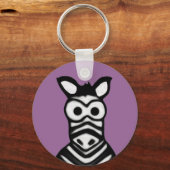 Cartoon Zebra Schlüsselanhänger (Vorderseite)