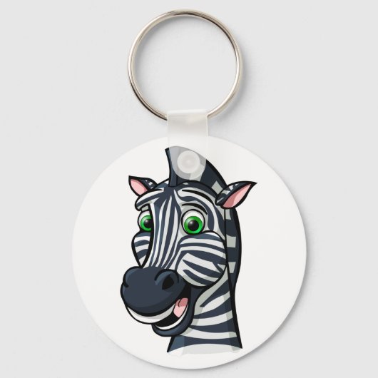 Cartoon Zebra Schlüsselanhänger (Vorderseite)
