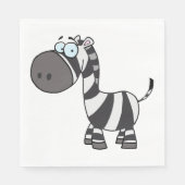 Cartoon Zebra Serviette (Vorderseite)