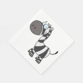 Cartoon Zebra Serviette (Ecke)