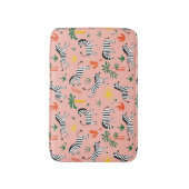 Cartoon Zebras Funny Seamless Muster Badematte (Vorderseite Vertikal)