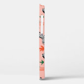 Cartoon Zebras Funny Seamless Muster Case-Mate iPhone Hülle (Rückseite / Links)