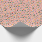 Cartoon Zebras Funny Seamless Muster Geschenkpapier (Ecke)