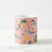 Cartoon Zebras Funny Seamless Muster Kaffeetasse (Mittel)