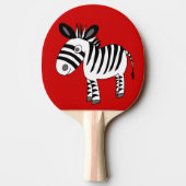 Cartoon Zebras Tischtennispaddel Tischtennis Schläger (Rückseite)