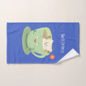 Cartoon-Zeichen für den niedlichen Teebag-Becher S Badhandtuch Set (Handtuch)