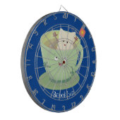 Cartoon-Zeichen für den niedlichen Teebag-Becher S Dartscheibe (Vorderseite Links)