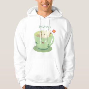Cartoon-Zeichen für den niedlichen Teebag-Becher S Hoodie