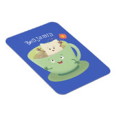 Cartoon-Zeichen für den niedlichen Teebag-Becher S Magnet (Rechte Seite)