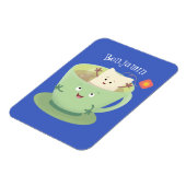 Cartoon-Zeichen für den niedlichen Teebag-Becher S Magnet (Linke Seite)