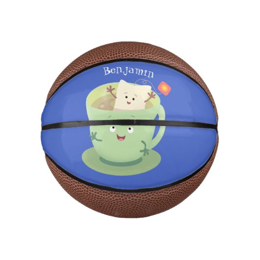 Cartoon-Zeichen für den niedlichen Teebag-Becher S Mini Basketball (Vorderseite)