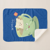 Cartoon-Zeichen für den niedlichen Teebag-Becher S Sherpadecke (Vorderseite (Horizontal))