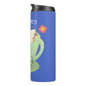 Cartoon-Zeichen für den niedlichen Teebag-Becher S Thermosbecher (Nach rechts gedreht)