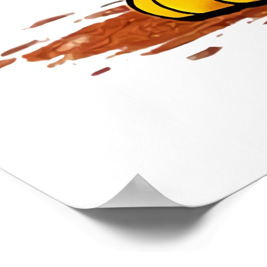 Cartoon-Zeichen mit einem Hut und einer Blume | Ar Poster (Ecke)