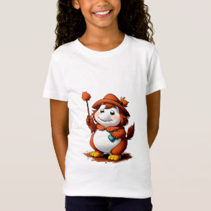 Cartoon-Zeichen mit einem Hut und einer Blume   Ar T-Shirt