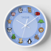 Cartoon-Zeichen mit Namen Blau Uhr (Vorderseite)