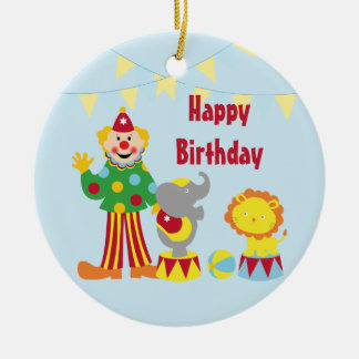 Cartoon-Zirkus-Clown und Tier-Verzierung Keramik Ornament