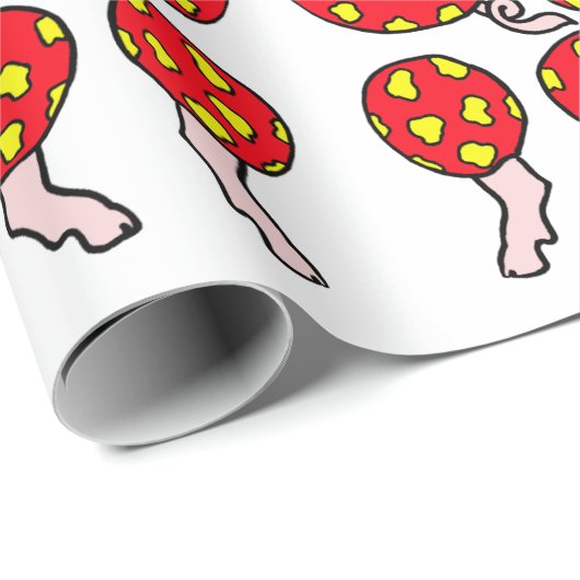 Cartoon-Zirkusschwein-Zwergpuppe Geschenkpapier (Rolleneckpunkt)