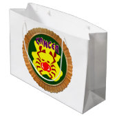 Cartoon Zodiac Astrologie Design Horoskop Große Geschenktüte (Rückseite Schrägansicht)