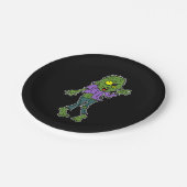 Cartoon Zombie Halloween-Party Pappteller (Schrägansicht)