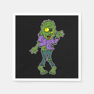 Cartoon Zombie Halloween-Party Serviette