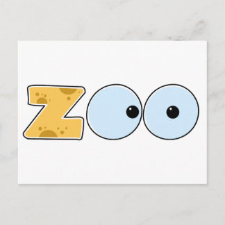 Cartoon ZOO Text Postkarte