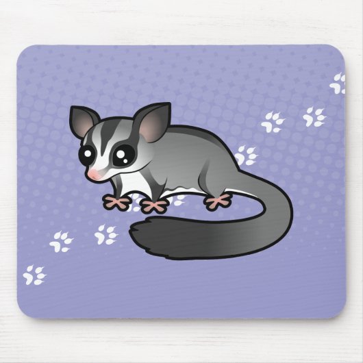 Cartoon-Zuckersegelflugzeug Mousepad (Vorne)